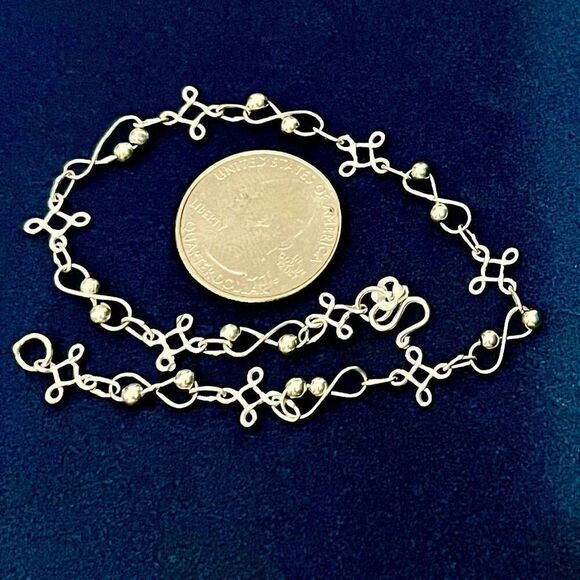 AZG Darling Sterling 925 Silver 9” Anklet - Picture 9 of 11